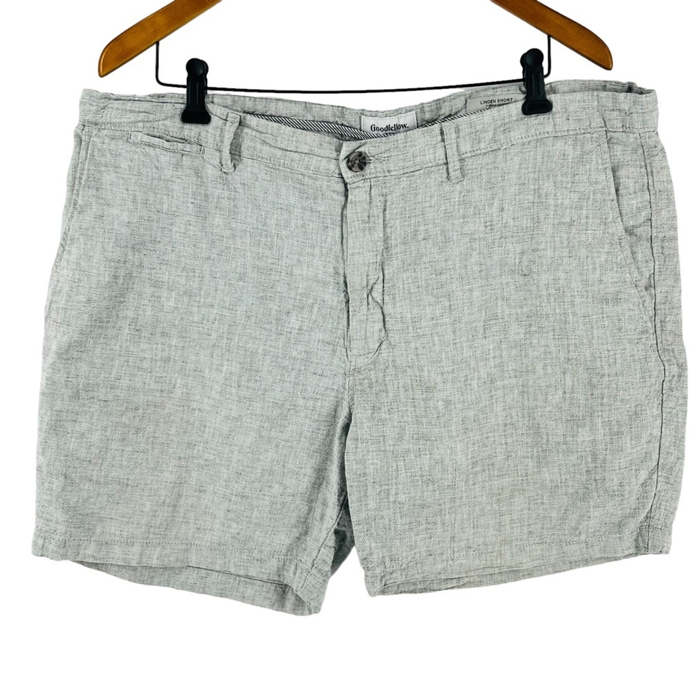 Goodfellow & Co. Mens Light Gray Linen Bermuda Shorts Size 38 10651